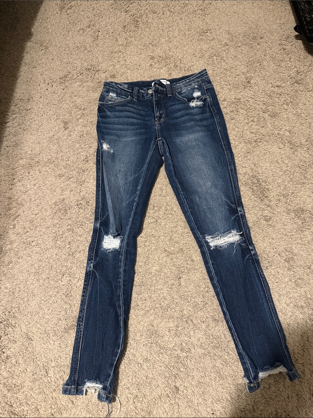 Flying Monkey Dark Blue Distressed Jeggings